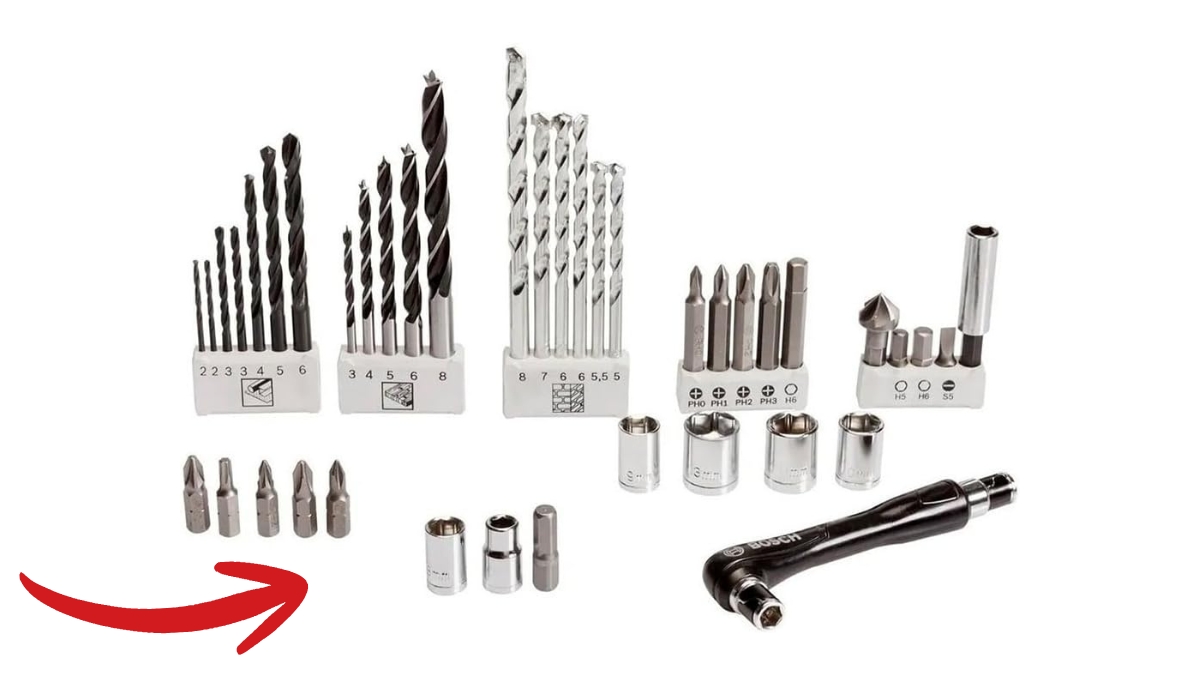 Visão de acessórios Bosch Kit de pontas e brocas V-Line 41 peças