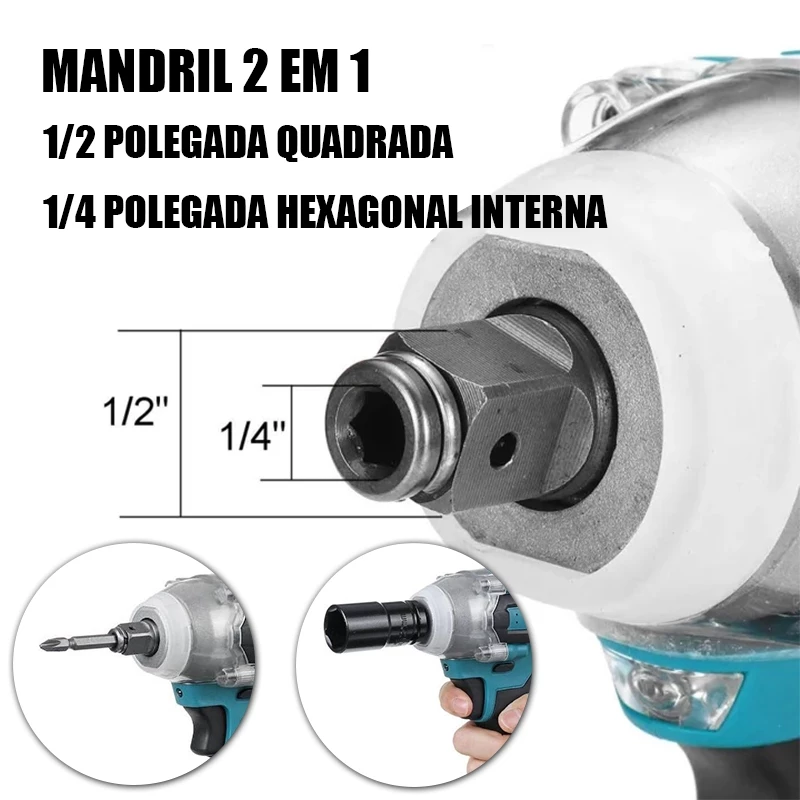 O visual moderno da chave de impacto sem fio em destaque
