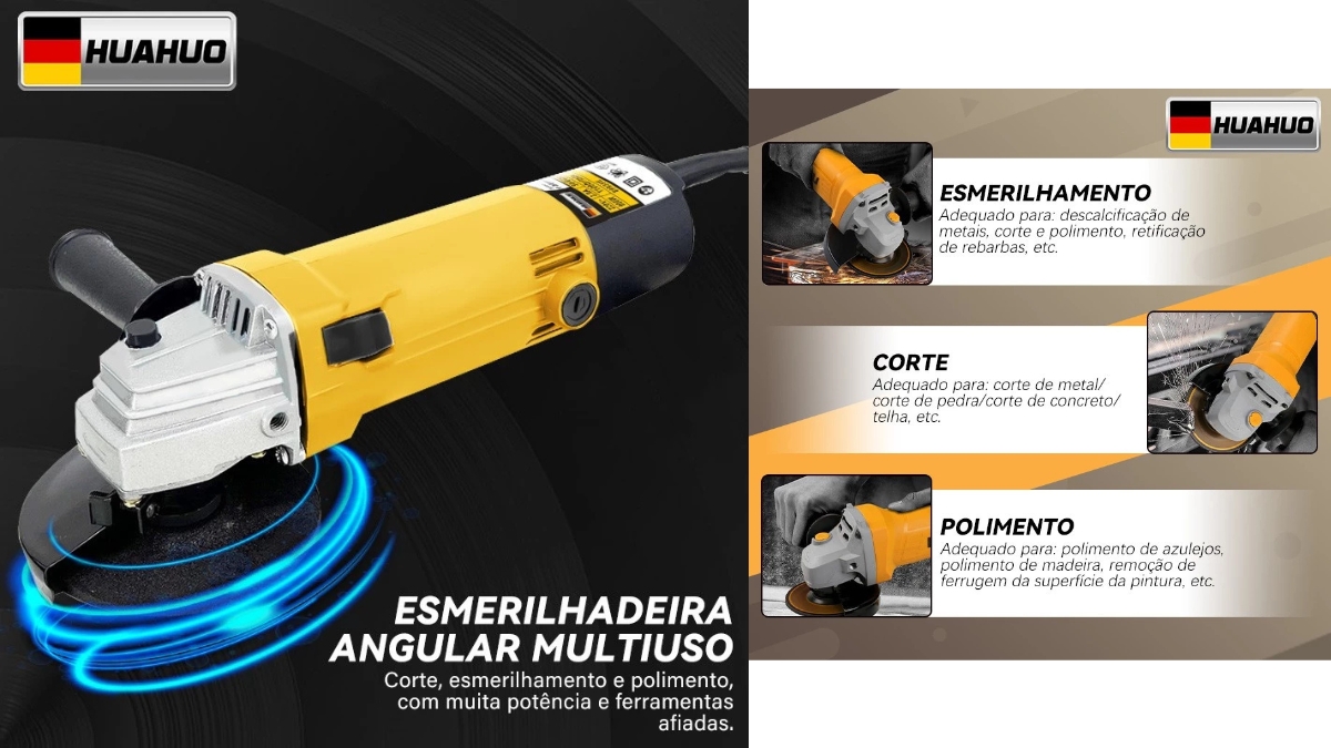 Tabela detalhada de especificações elétricas do kit de ferramentas
