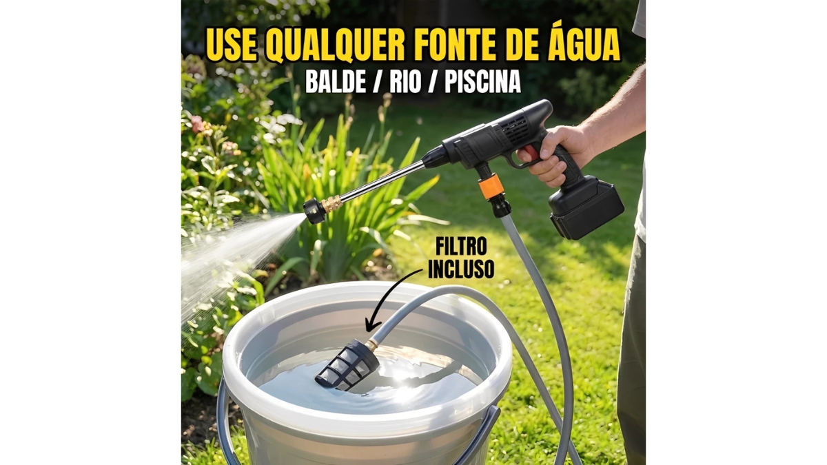 Detalhes das conexões e motor de alto torque interno